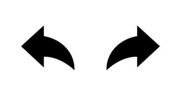 Left and right curve arrow icon. Backward and forward sign. Undo and redo symbol vector