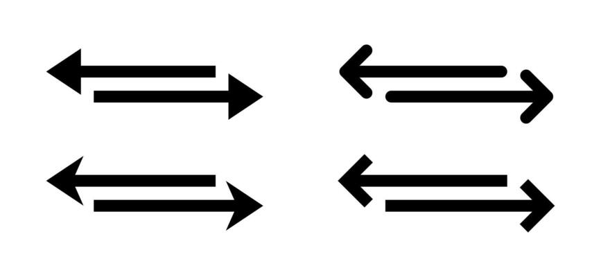 Transfer, exchange icon set. Swap, double arrow sign symbol