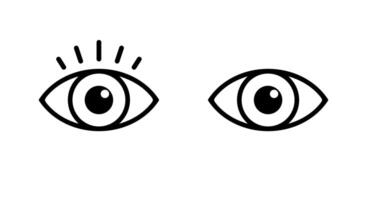 Eye, view, vision icon isolated on white background. Watch, visible password sign symbol vector