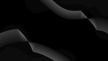 Black Background with Cross Wavy Curved Line Gradient vector