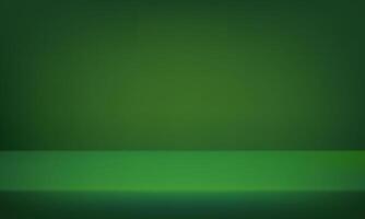 Empty dark green studio background. Green studio lighting. Space for selling products on the website. Background 3d. illustration. vector