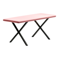 Pink Bench with Black Frame for Modern Interior Use and Design png