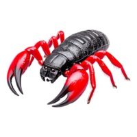 Realistic 3D Model of Vibrant Red and Black Lobster for Design Use png