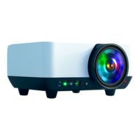 Compact and Modern Projector with Colorful Lens for Presentations png