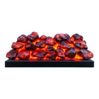 Realistic Lava Rocks with Glowing Ember Effect for Background Use png