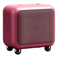 Retro Style Pink Speaker with Mesh Front and Rounded Corners png