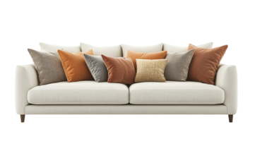Sofa with Pillows Creating a Cozy Vibe png