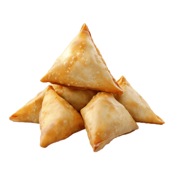 pila de Samosas servido con chatney y Me lo pido png