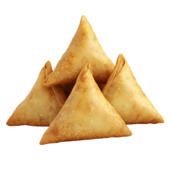 pila de caliente y crujiente Samosas en servicio plato png