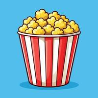 Animated Cartoon Icon of Floating Popcorn in a Joyful Pose vector