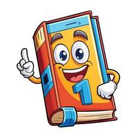 Animated Math Book Icon with Numbers for School and Education Concepts vector