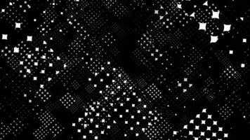 White grid of dots rotation animated. design for technology and futuristic seamless loop background animation video