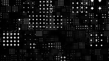 White grid of dots light neon animated. design for technology and futuristic seamless loop background animation video