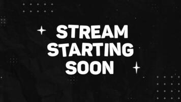Stream starting soon looping motion graphic, stream overlay animation perfect for intro scene video