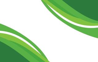 Green and white background with wavy lines vector