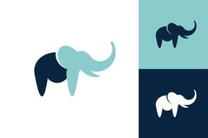 Elephant icon logo abstract background silhouette design isolated vector