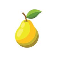 Pear fruit isolated flat illustration on white background vector