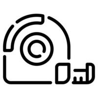 Tape measure icon for web, app, infographic, etc vector