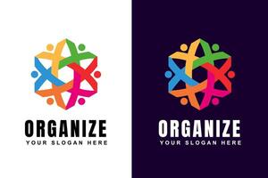 People and Unity Logo Illustration. Collaborative, Teamwork, Together.Print vector
