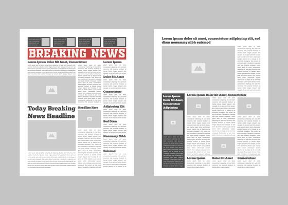 Newspaper or Breaking news graphical template