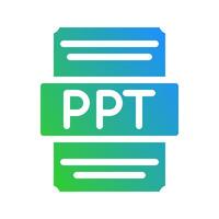 Ppt sleek icons with subtle gradients for spreadsheet files. Suitable for website, UI and mobile app. vector