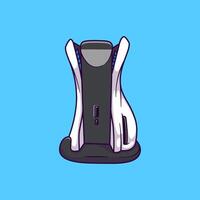 Stylized Game Console Cartoon Illustration. Device Technology Concept. Flat Cartoon Outline Style. vector