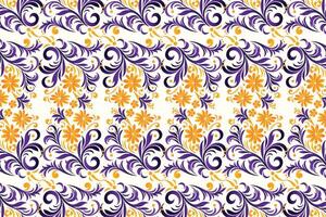 Seamless Floral Pattern with Botanical and Ornamental Motifs for Fashion and Textile Designs Featuring Elegant Flower Prints, Decorative Elements, and Modern Patterns vector