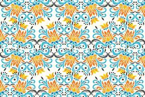 seamless floral pattern with botanical elements, decorative flowers, and ornamental designs for fashion textiles, creative projects, and fabric applications vector