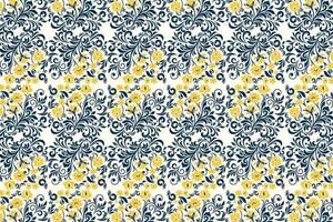 Seamless Floral Pattern with Botanical Motifs for Textile and Fashion Applications Featuring Elegant Motifs, Decorative Floral Designs, and Modern Ornamental Elements vector