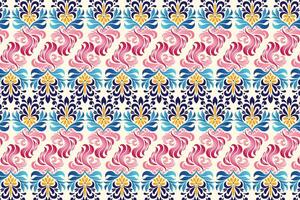 seamless floral pattern with botanical and ornamental motifs, elegant flowers, and decorative elements for fashion textiles, modern fabric designs, and creative projects vector