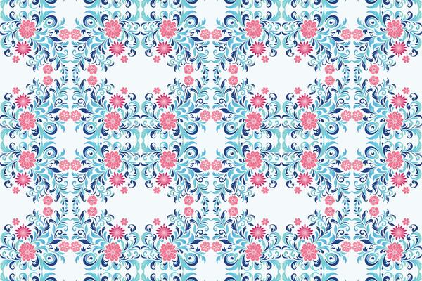seamless pattern with botanical floral motifs, decorative flower designs, and elegant ornamental elements for textile prints, fashion creations, and creative project applications