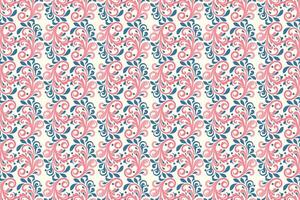 seamless floral pattern with intricate botanical motifs, elegant flower arrangements, and decorative details for textile design, fashion projects, and fabric applications vector