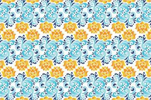seamless pattern of floral and botanical motifs with decorative flower elements for fashion textiles, modern fabric designs, and creative projects vector