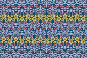 Seamless Floral Motif Pattern with Botanical and Ornamental Designs for Textile and Fashion, Featuring Elegant Flower Prints and Decorative Elements for Creative Projects vector