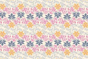 Seamless Floral Pattern with Botanical Motifs and Elegant Decorative Elements for Fashion and Textile Designs, Featuring Ornamental Flower Prints for Creative Projects vector