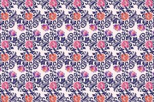 seamless pattern with floral motifs, botanical elements, and ornamental designs for fashion textiles, creative projects, and modern fabric applications vector