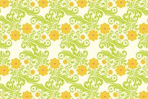 Seamless Floral Pattern with Botanical Motifs and Ornamental Designs for Textile and Fashion Projects Featuring Elegant Flower Prints and Decorative Pattern Elements for Creative Use vector