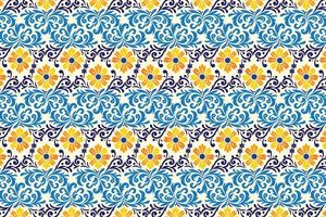 seamless pattern with botanical floral motifs, decorative flower designs, and ornamental elements for fashion textiles, modern fabric designs, and creative applications vector