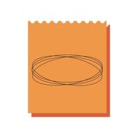 Illustration scribble retro unique design with blank background vector