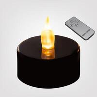 Modern LED light bulb with remote control. Concept of a smart home and managing light with remote devices. vector