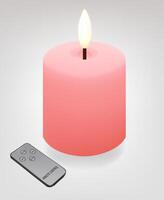 Modern LED light bulb with remote control. Concept of a smart home and managing light with remote devices. vector
