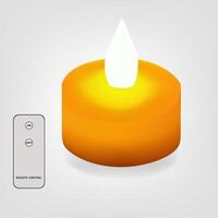 Modern LED light bulb with remote control. Concept of a smart home and managing light with remote devices. vector