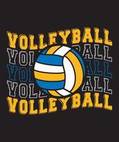 Volleyball Graphics Design With Text and Volleyball vector