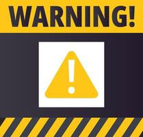 warning empty sign caution yellow vector