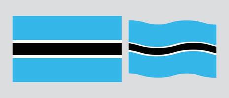 Flag of National Botswana , illustration with standard size and proportion. National flag emblem with accurate size and colors. Botswana official national flag. vector