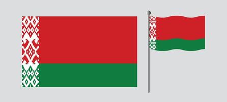 National flag of Belarus. Belarus patriotic symbol with official colors. perfect design for web or mobile app. vector