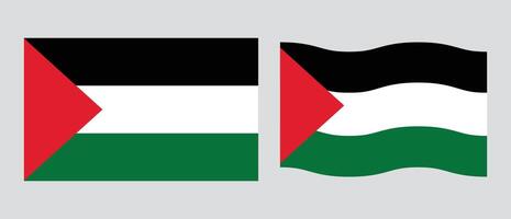 National flag of Palestine. Palestine patriotic symbol with official colors. perfect design for web or mobile app. vector