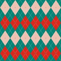 Christmas Argyle in diamond seamless pattern. Fabric style. vector