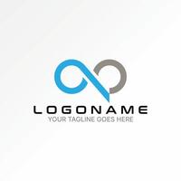 Logo design graphic concept creative premium stock image graphic initial CP CC OP QC font connected infinity circle to monogram typography tech vector