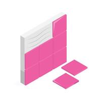 Get this amazing icon of tiling in modern isometric style vector
